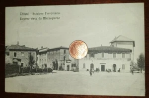 Antike Postkarte Landschaft Italien Toskana Siena Geschlossen Bahnhof Hotel Haupt - Bild 1 von 2