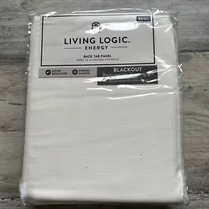 Living Logic Energy Blackout Rod-Pocket Curtain Panels 84’ White Ships Free - Picture 1 of 3
