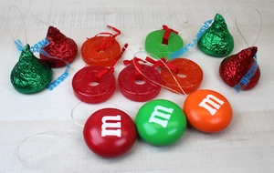 1988 Hallmark M&M Christmas Ornament Lifesavers Kisses Hersey Lot M&M - Bild 1 von 8