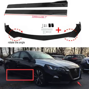 Kit de alerón divisor de labios para parachoques delantero + faldón lateral para Nissan Altima 2000-2021 - Imagen 1 de 11
