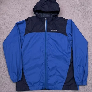 Columbia Glennaker Rain Jacket Boys XL (18/20) Blue Windbreaker Lightweight - Picture 1 of 6