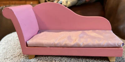 KidKraft Wooden Dollhouse Furniture Sofa Chaise Lounge Chair Pink W/ Lavender - Image 1 of 4