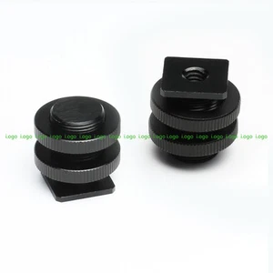 2× Adaptador de zapata caliente fría 5/8 "1/4" Tornillo fr Cámara XLR Soporte de montaje de micrófono - Imagen 1 de 4