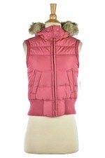 Aeropostale Women Coats & Jackets Vests SM Pink Polyester