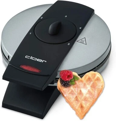 Cloer 1629 Gofrera para gofres en forma de corazón 930 W, gofre tamaño 15,5 cm (UE) Foto 1 de 4