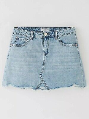 Mango Girls Denim Skirt Blue Distressed Size XXS 6 UK 25  Waist 10-11 Years New • 3.65€