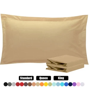 KING QUEEN STANDARD PILLOW SHAMS 1800 THREAD COUNT TWO PILLOWS CASES PER SET - Bild 1 von 69