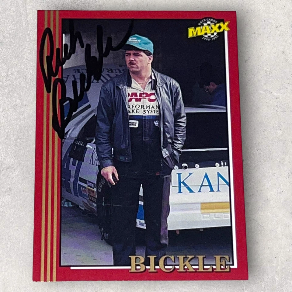 Rich Bickle WINSTON CUP 1992 RED MAXX #77 autographed VINTAGE NASCAR card - Image 1 of 1