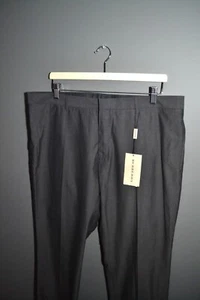 NWT Burberry Gray cotton Trousers Pants 38 R size - Picture 1 of 15