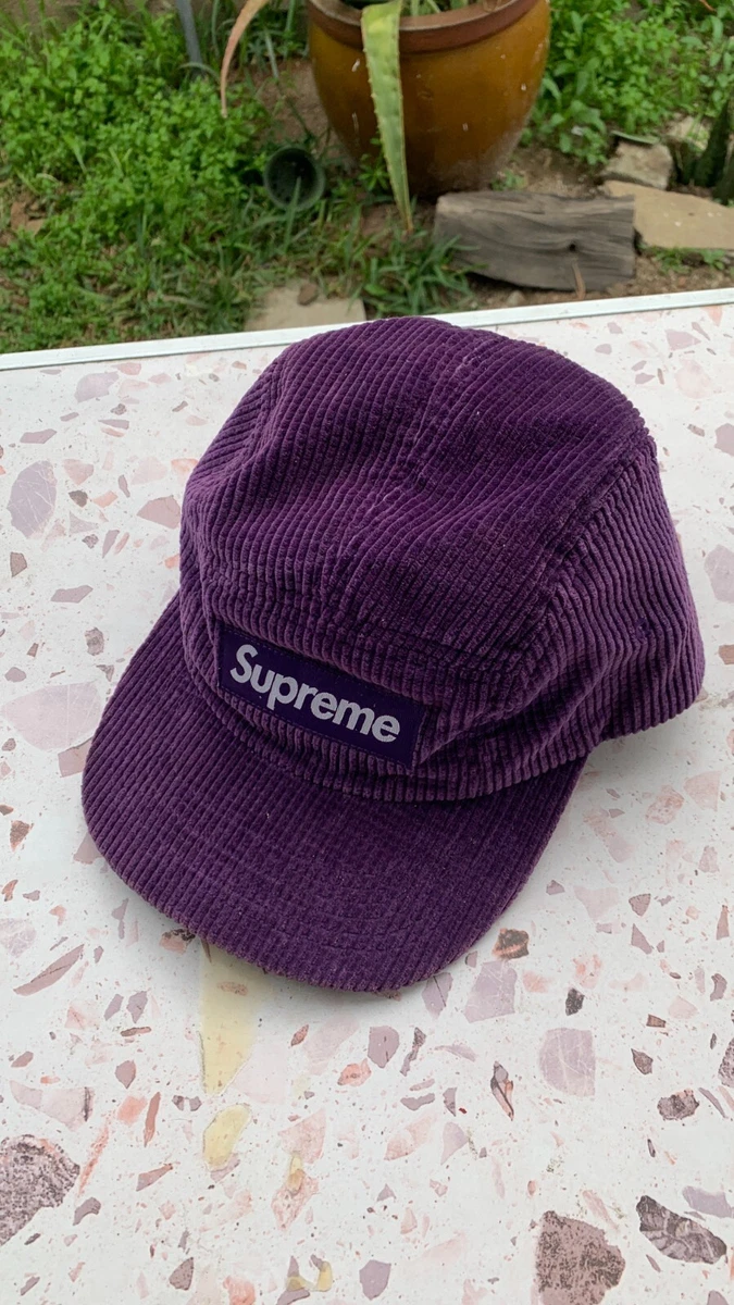 Supreme 灯芯绒紫色帽子男士| eBay