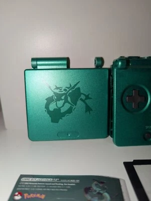 Replacement Shell for Nintendo GBA Game Boy Advance SP Shell Green Rayquaza - Image 1 of 4