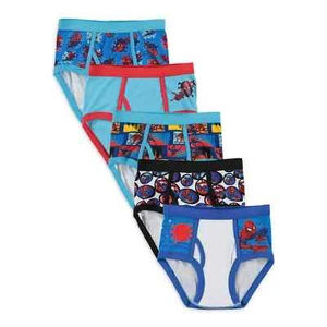Marvel Boys 5 Pack Spider-Man Briefs Underwear Size 6 - Picture 1 of 3