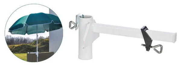 HAUSHALT INTERNATIONAL Sonnenschirmhalter Balkon-Schirmhalter Schirmhalterung Sonnenschirmhalterung NEU