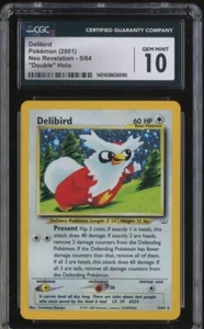 2001 Top POP 3 Pokemon Neo Revelation #5/64 Delibird DOUBLE HOLO CGC 10 Bleed - Picture 1 of 3