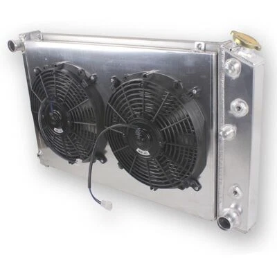 Ventilador de cubierta de radiador de aluminio de 4 filas para salón Oldsmobile Cutlass Calais 1978-1980 Foto 1 de 4