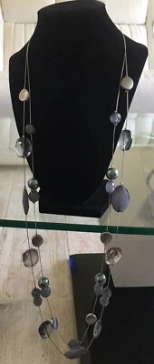 New York Co Aqua Green And Stones Necklace 20”long  - Image 1 of 4