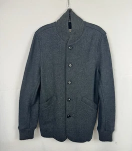 Aspesi Boiled Wool Cardigan Jacket Gray Size M - Picture 1 of 7