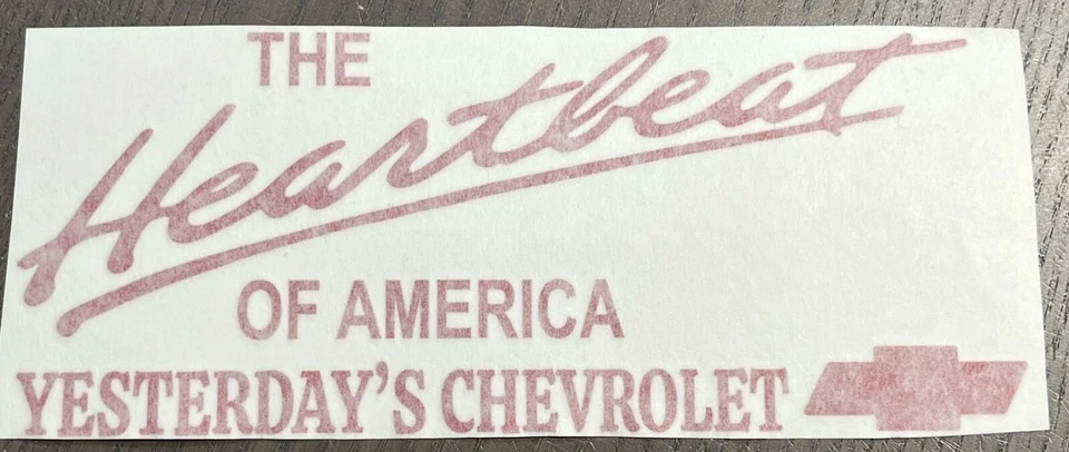 10" Chevy Racing Chevrolet Troquelado Vinilo Coche Calcomanía Pegatina Corazón Rojo Foto 1 de 1