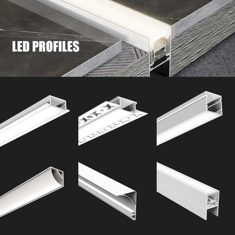 2M LED Profiles Aluminium Channel With Diffuser For LED Strip Light V/U-Shape - Image 1 of 1