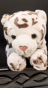 Retired Animal Alley Snow Leopard Plush Spotted Cat 13" - Picture 1 of 8