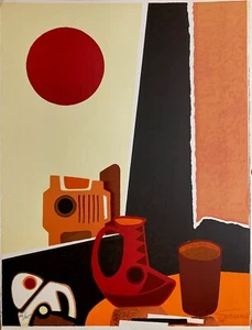 Antonio Guansé lithographie signée 1978 art abstrait abstract Guanse cubisme art - Foto 1 di 1