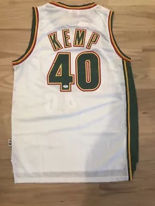 Seattle Supersonics Shawn Kemp Autographed Pro Style White Jersey PSA COA Signed - Picture 1 of 2