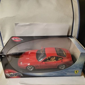 Hot wheels Ferrari 575 MM Red Coupe 1:18 scale . *Read - Picture 1 of 14
