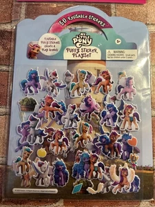 My Little Pony 50 wiederverwendbare Puffy Aufkleber Spielset Neu - Bild 1 von 3