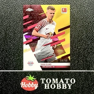 TOPPS BUNDESLIGA CHROME 2023-24 DANI OLMO /50 GOLD REFRACTOR TOP XI LEIPZIG - Picture 1 of 2