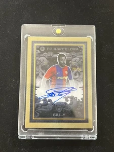 Ludovic Giuly 2023-24 Topps FC Barcelona Year of Dragon Etched In Stone Auto /50 - Picture 1 of 2