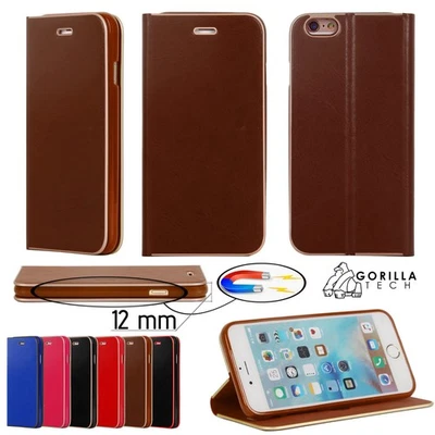 Wallet Leather Case Ultra Slim Flip Genuine Cover For Mobile Phone Retail Pack - Image 1 of 4