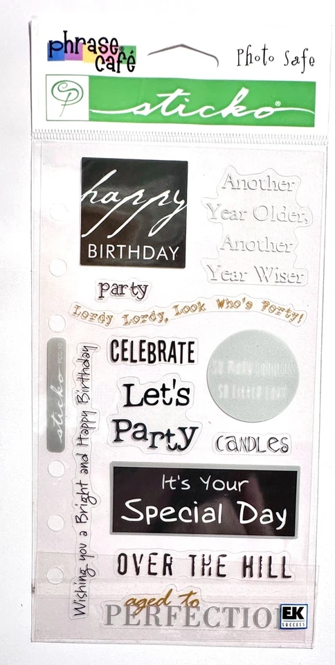 Happy Birthday Sticko Stickers Scrapbooking Card Making Embellishment - Image 1 of 1