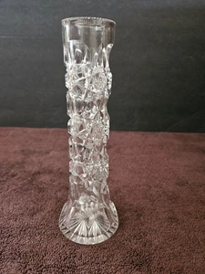 SIGNIERTE HAWKES ABP AMERIKANISCHE GLASKNOSPENVASE IM BRILLANTSCHLIFF 7 7/8 ZOLL SEHR SELTEN - Bild 1 von 12