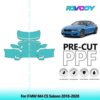 Kit de proteção de pintura PreCut PPF para BMW M4 CS sedã 2018-2020 - Imagem 1 de 4