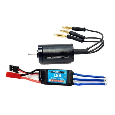 18A Waterproof Brushless Motor ESC Set w/ JST&RX Plug for 1/24 1/28 1/32 RC Car - Image 1 of 4