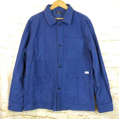 Chaqueta The Hundreds Chore Para Hombres XL Azul Lente Trabajo Utilidad Abrigo Algodón Sarga Patín Foto 1 de 4