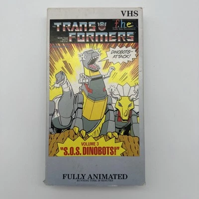 The Transformers Volume 3: “S.O.S. Dinobots!” (VHS, 1985, FHE Big Box)🔥 - Image 1 of 4