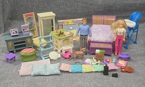 Large Lot of Fisher Price Loving Family Dollhouse Furniture - Kitchen, Bedroom + - Picture 1 of 7