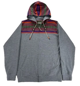 Chaqueta con Capucha Howler Bros Chamán Para Hombre S Gris Cremallera Completa Azteca Suroeste Adulto - Imagen 1 de 12