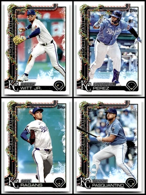 Juego/lote completo del equipo Topps Holiday Kansas City Royals 2025 - las 4 cartas Foto 1 de 4
