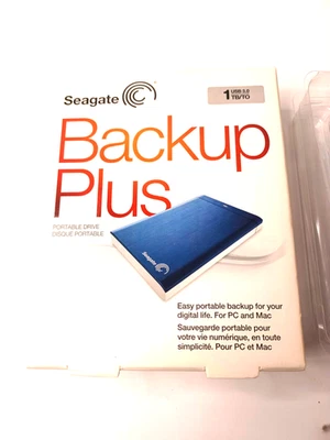 Seagate Backup Plus 1TB  Portable Hard Drive MODEL SRD0SPO - Image 1 of 4