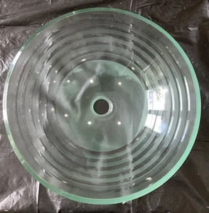 Decolav Bathroom Sink White Tempered Glass Beehive 1030T-WH Y3 - Picture 1 of 6