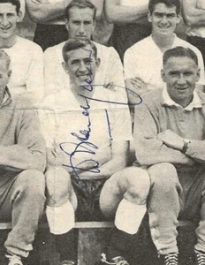 DANNY BLANCHFLOWER TOTTENHAM HOTSPUR FC DOBLE GANADOR 1960-61 AUTÓGRAFO ORIGINAL - Imagen 1 de 4