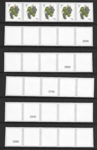 NEW! Sct #5038 5c Grapes Complete Back # Set (6) PNC5, Plate P222222, MNH, F-VF - Picture 1 of 3