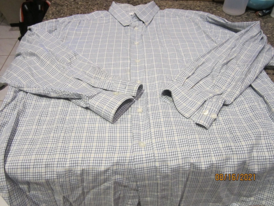 Camisa social Turnbury - Azul com listras - 15 - GG - 100% algodão - Imagem 1 de 2