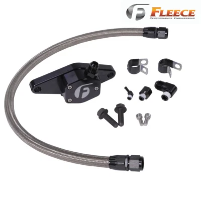 Fleece Coolant Bypass Kit With Stainless Steel Lines For 94-98 5.9L Cummins - Image 1 of 4