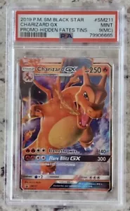 2019 Charizard GX SM211 Pokémon Stella Nera Promo PSA Nuovo di zecca 9 (MC) ERRORE DI TAGLIO SBAGLIATO - Foto 1 di 2