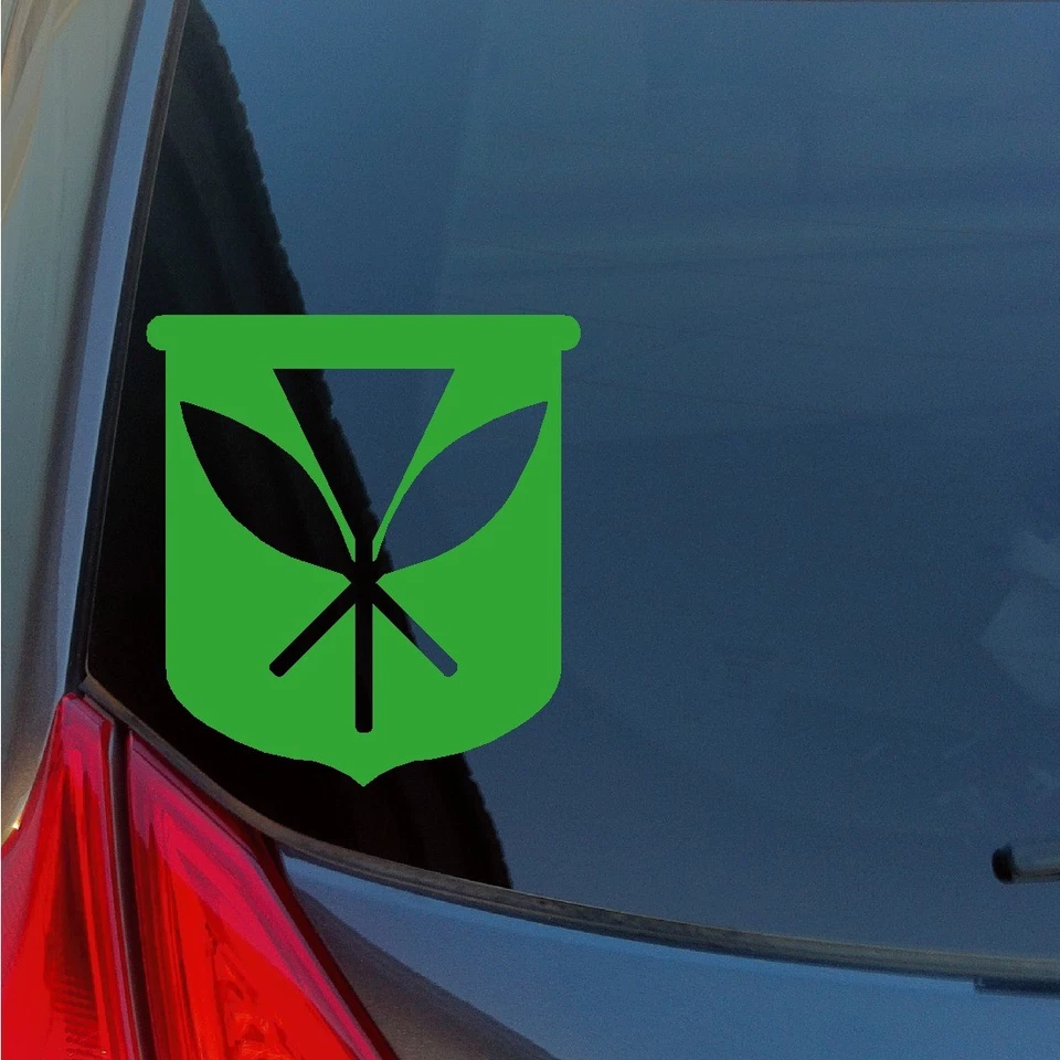 VINYL MAYHEM Kanaka Maoli crest vinyl sticker decal Hawaiian royalty king Maui Kauai Kona Hi