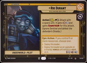 Star Wars Unlimited - Rio Durant (Wisecracking Wheelman) - Standard - Picture 1 of 2