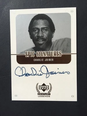 1999 Upper Deck Epic Signatures Charlie Joiner On Card Auto Chargers Signed - Image 1 of 3